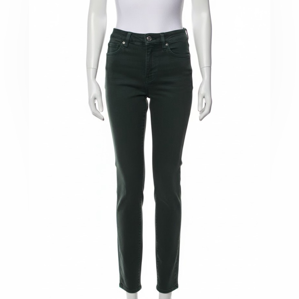 Free People Dark Green Straight Jeans (Size: 25W)